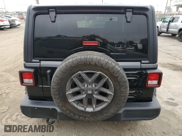 2024 Jeep Wrangler Sport S with VIN 1C4PJXAN1RW125436, listed as a Copart auction lot 59811895 with 17,962 mi miles and Salvage title. Bid and sale history available at DreamBid. Image 6.