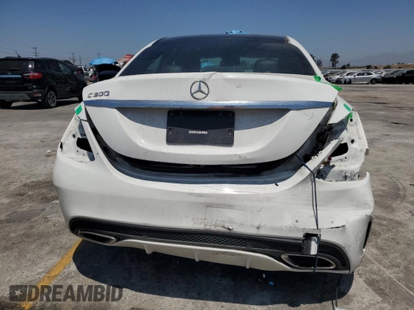 2016 Mercedes-Benz C 300 z VIN 55SWF4JB8GU150979, wystawiony jako Copart lot #64071805 z przebiegiem 37 268 mil mil oraz Szkoda całkowita • Salvage title. Historia ofert i sprzedaży dostępna na DreamBid. Obrazek 6.
