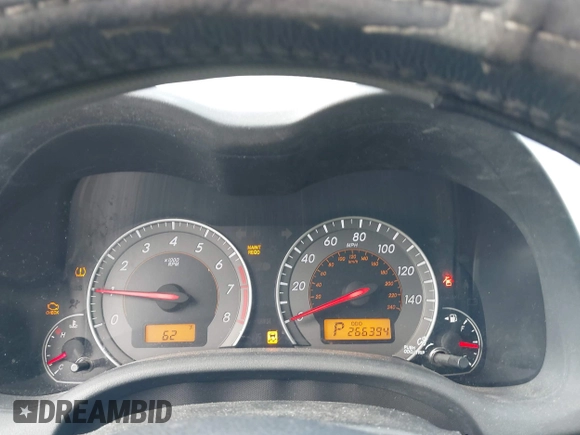 2010 Toyota Corolla with VIN 1NXBU4EE9AZ209039, listed as a IAAI auction lot 42215945 with 266,394 mi miles and . Bid and sale history available at DreamBid. Image 7.