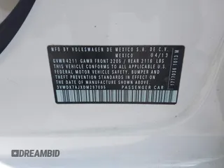 2013 Volkswagen Jetta SE z VIN 3VWDX7AJXDM297095, wystawiony jako IAAI lot #42664873 z przebiegiem 69 061 mil mil oraz . Historia ofert i sprzedaży dostępna na DreamBid. Obrazek 9.