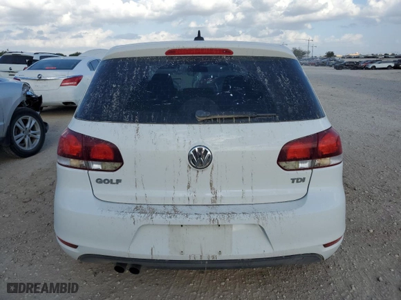 2013 Volkswagen Golf TDI w/Sunroof & Nav with VIN WVWNM7AJ6DW015583, listed as a Copart auction lot 78633164 with 141,069 mi miles and Salvage Title. Bid and sale history available at carsss.com. Image 6.