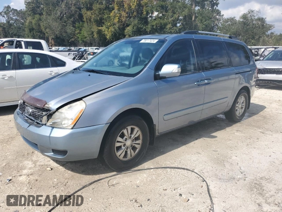 2012 Kia Sedona LX with VIN KNDMG4C72C6498832, listed as a Copart auction lot 78017424 with 167,289 mi miles and Salvage Title. Bid and sale history available at carsss.com. Image 1.