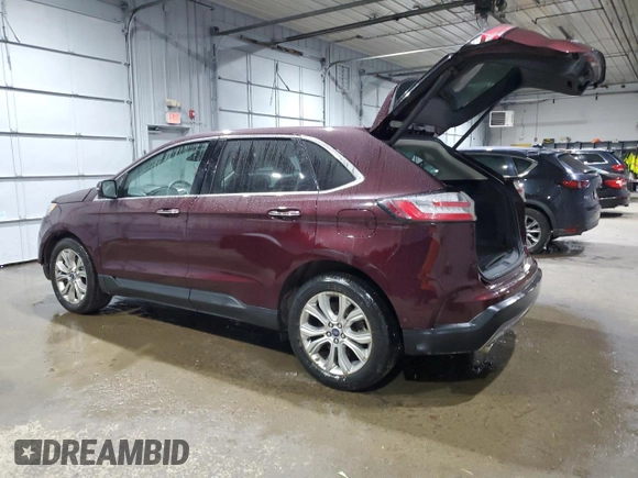 2022 Ford Edge Titanium with VIN 2FMPK4K99NBA68472, listed as a Copart auction lot 87975845 with 41,177 mi miles and Salvage Title. Bid and sale history available at carsss.com. Image 2.