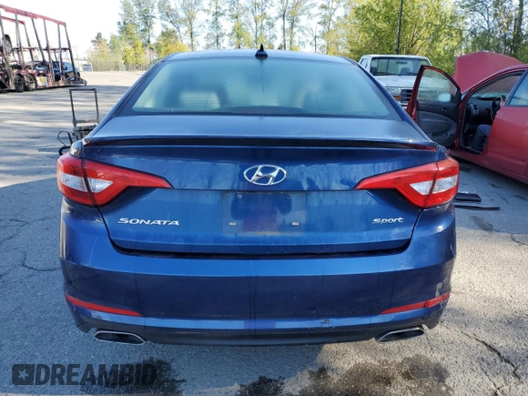 2017 Hyundai Sonata Sport with VIN 5NPE34AF3HH477382, listed as a Copart auction lot 54275955 with 91,930 mi miles and Clean Title. Bid and sale history available at carsss.com. Image 6.