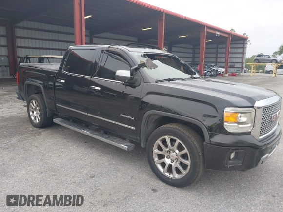 2015 GMC Sierra 1500 Denali z VIN 3GTP1WEC8FG183265, wystawiony jako IAAI lot #41331358 z przebiegiem Nie podano mil oraz . Historia ofert i sprzedaży dostępna na DreamBid. Obrazek 1.