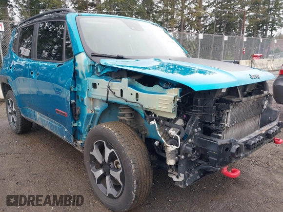 2021 Jeep Renegade Trailhawk with VIN ZACNJDC15MPN30461, listed as a IAAI auction lot 41846420 with 53,458 mi miles and . Bid and sale history available at DreamBid. Image 6.
