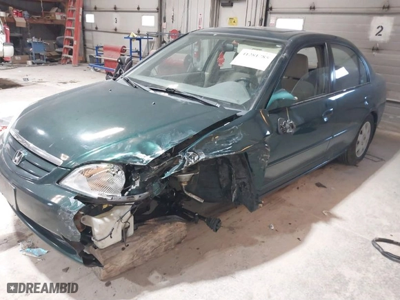 2001 Honda Civic EX with VIN 1HGES25751L040707, listed as a IAAI auction lot 41281785 with 1 mi miles. Bid and sale history available at carsss.com. Image 2.