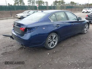 2023 Infiniti Q50 SENSORY with VIN JN1EV7CR6PM541439, listed as a IAAI auction lot 41967227 with 15,514 mi miles. Bid and sale history available at carsss.com. Image 4.