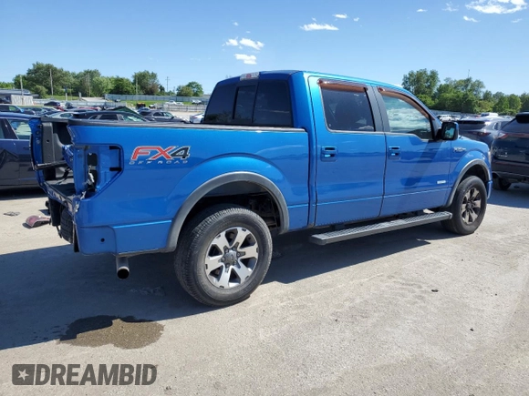 2013 Ford F-150 XL with VIN 1FTFW1ET4DKG27781, listed as a Copart auction lot 57953075 with 151,280 mi miles and Salvage title. Bid and sale history available at DreamBid. Image 3.