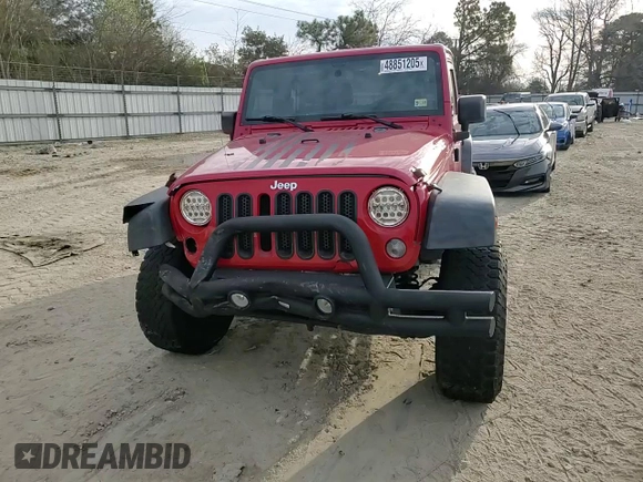 2014 Jeep Wrangler Unlimited Sport with VIN 1C4HJWDG6EL280653, listed as a Copart auction lot 48851205 with 125,211 mi miles and Salvage Title. Bid and sale history available at DreamBid. Image 11.