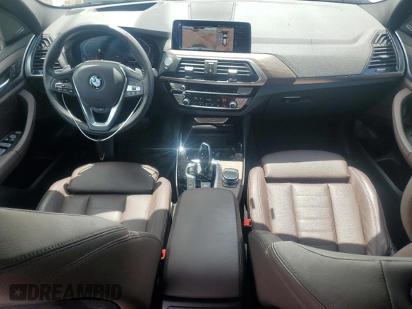 2020 BMW X3 xDrive30i with VIN 5UXTY5C08LLT32459, listed as a Copart auction lot 54904225 with 27,918 mi miles and Salvage Title. Bid and sale history available at DreamBid. Image 8.