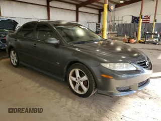 2005 Mazda 6 Sport S with VIN 1YVHP80D555M50599, listed as a Copart auction lot 46394155 with 98,392 mi miles and Salvage Title. Bid and sale history available at DreamBid. Image 4.