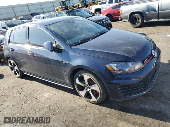 2017 Volkswagen Golf GTI Autobahn with VIN 3VW547AU6HM035846, listed as a Copart auction lot 66431024 with 53,711 mi miles and Salvage Title. Bid and sale history available at carsss.com. Image 4.
