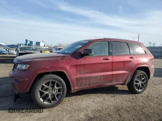 2021 Jeep Grand Cherokee 80th Anniversary with VIN 1C4RJFBG2MC842702, listed as a Copart auction lot 48714935 with 48,032 mi miles and Salvage Title. Bid and sale history available at carsss.com. Image 1.