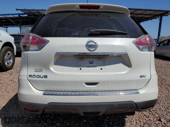 2016 Nissan Rogue SL with VIN 5N1AT2MT7GC922863, listed as a Copart auction lot 52781605 with 55,315 mi miles and Salvage Title. Bid and sale history available at carsss.com. Image 6.