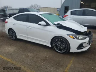2018 Hyundai Elantra Sport with VIN KMHD04LB0JU456155, listed as a Copart auction lot 85654664 with 62,608 mi miles and Salvage Title. Bid and sale history available at carsss.com. Image 4.