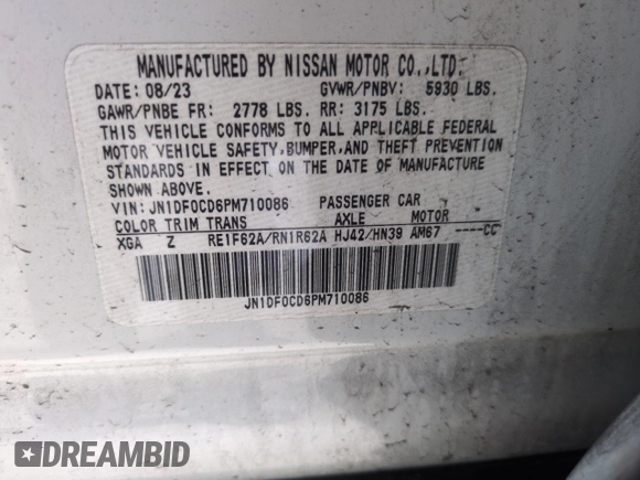 2023 Nissan ARIYA Platinum+ z VIN JN1DF0CD6PM710086, wystawiony jako Copart lot #56642525 z przebiegiem 13 373 mil mil oraz Szkoda całkowita • Salvage title. Historia ofert i sprzedaży dostępna na DreamBid. Obrazek 13.