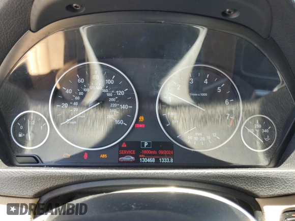 2013 BMW 3 Series 320i xDrive with VIN WBA3C3C54DF981575, listed as a Copart auction lot 65572755 with 130,468 mi miles and Clean title. Bid and sale history available at DreamBid. Image 9.