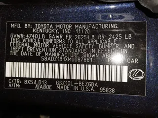 2021 Lexus ES 350 z VIN 58ADZ1B1XMU087881, wystawiony jako IAAI lot #42264527 z przebiegiem 15 273 mil mil oraz . Historia ofert i sprzedaży dostępna na DreamBid. Obrazek 9.