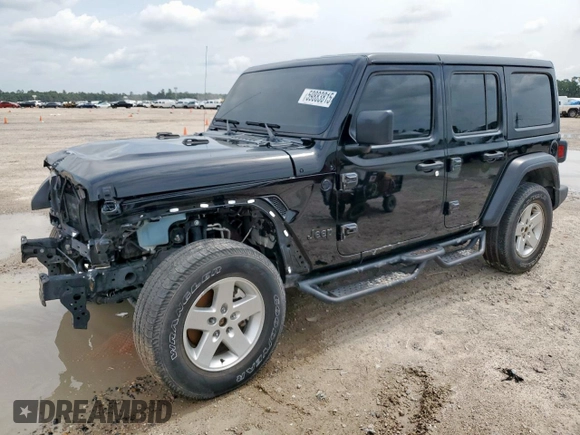 2022 Jeep Wrangler Unlimited Sport S z VIN 1C4HJXDG5NW180130, wystawiony jako Copart lot #59883815 z przebiegiem 47 625 mil mil oraz Czysty tytuł • Clean title. Historia ofert i sprzedaży dostępna na DreamBid. Obrazek 1.