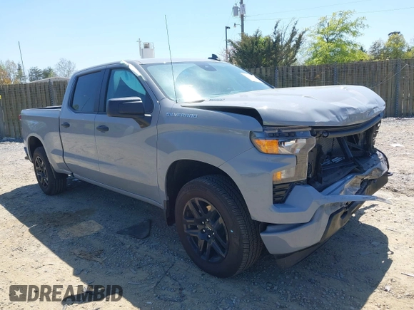 2024 Chevrolet Silverado 1500 Custom with VIN 3GCPDBEK4RG345212, listed as a IAAI auction lot 42069482 with 3,044 mi miles and . Bid and sale history available at DreamBid. Image 1.