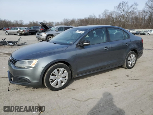 2012 Volkswagen Jetta Sedan SE w/Convenience PZEV with VIN 3VWDP7AJ5CM123515, listed as a Copart auction lot 47457175 with 150,954 mi miles and Salvage Title. Bid and sale history available at carsss.com. Image 1.