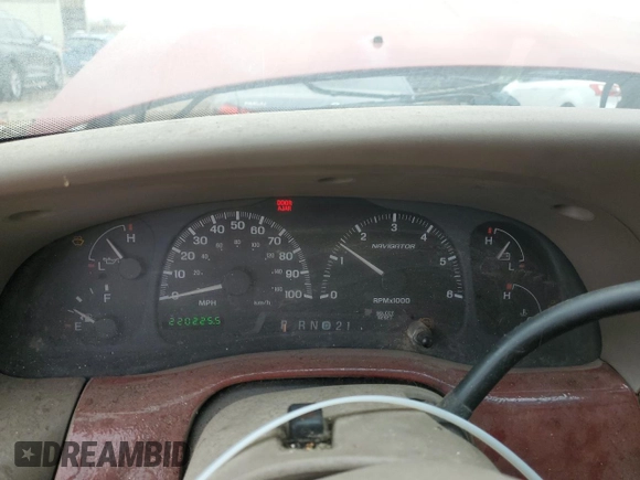 2001 Lincoln Navigator with VIN 5LMEU27R81LJ23306, listed as a Copart auction lot 44367495 with 220,225 mi miles and Salvage title. Bid and sale history available at DreamBid. Image 9.