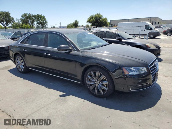 2016 Audi A8 3.0T with VIN WAU34AFD8GN004633, listed as a Copart auction lot 61692955 with 155,405 mi miles and Salvage title. Bid and sale history available at DreamBid. Image 4.