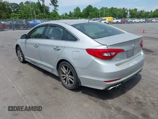 2015 Hyundai Sonata Sport with VIN 5NPE34AB1FH093398, listed as a IAAI auction lot 42178214 with 172,018 mi miles and . Bid and sale history available at carsss.com. Image 3.