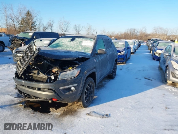 2018 Jeep Compass Trailhawk with VIN 3C4NJDDB4JT501774, listed as a IAAI auction lot 41537713 with 50,834 mi miles and . Bid and sale history available at carsss.com. Image 2.