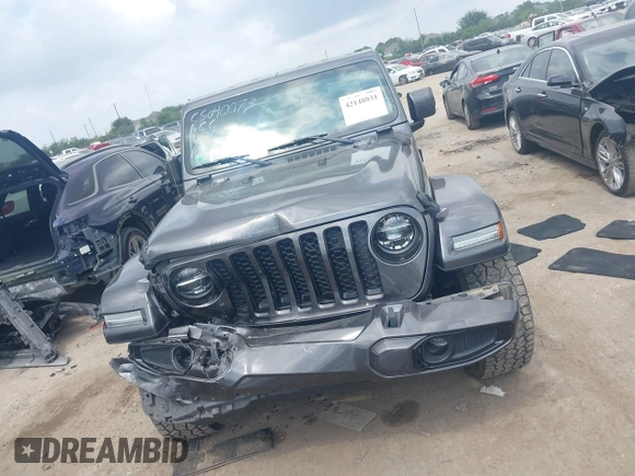 2021 Jeep Gladiator Overland with VIN 1C6HJTFG4ML617175, listed as a IAAI auction lot 42148031 with 70,627 mi miles and . Bid and sale history available at DreamBid. Image 12.
