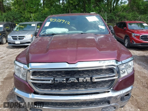 2022 Ram 1500 Lone Star with VIN 1C6RREFM1NN254323, listed as a IAAI auction lot 42378912 with 455 mi miles and . Bid and sale history available at DreamBid. Image 6.