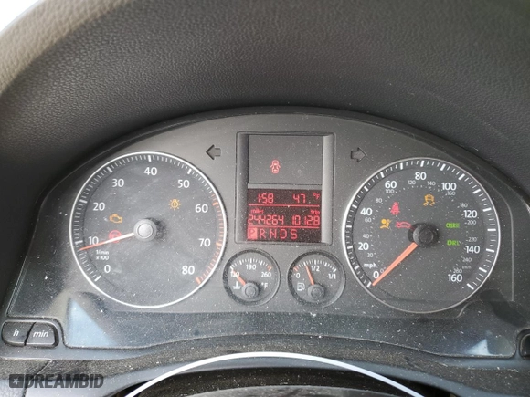 2007 Volkswagen Jetta Sedan Wolfsburg Edition with VIN 3VWEF71K27M129486, listed as a Copart auction lot 76209104 with 244,264 mi miles and Salvage Title. Bid and sale history available at carsss.com. Image 9.