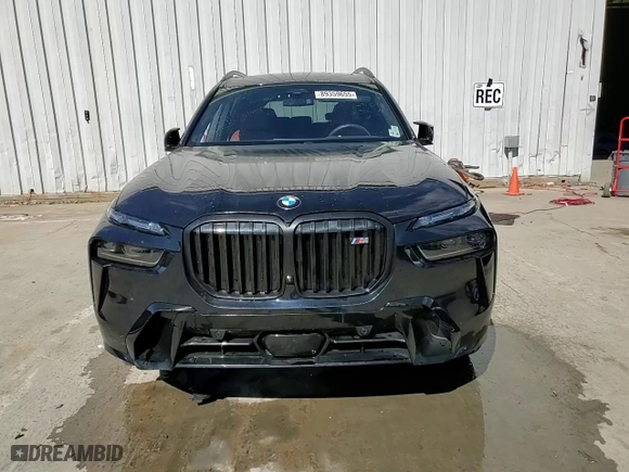 2024 BMW X7 M60i with VIN 5UX33EM08R9T81499, listed as a Copart auction lot 47220095 with 5,328 mi miles and Salvage Title. Bid and sale history available at carsss.com. Image 14.