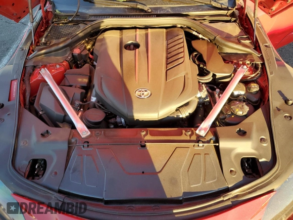 2021 Toyota GR Supra 3.0 with VIN WZ1DB0C02MW042357, listed as a Copart auction lot 79090214 with 29,215 mi miles and Salvage Title. Bid and sale history available at carsss.com. Image 11.