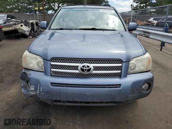 2006 Toyota Highlander Hybrid with VIN JTEEW21A760012240, listed as a Copart auction lot 66479024 with 221,033 mi miles and Salvage Title. Bid and sale history available at carsss.com. Image 5.