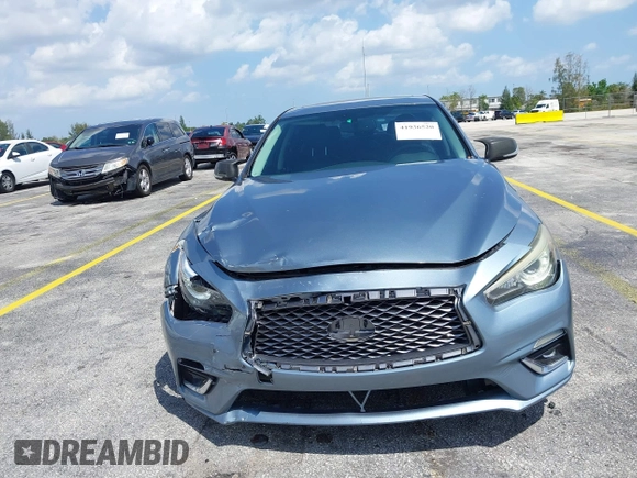 2018 Infiniti Q50 Luxe with VIN JN1EV7AP5JM590494, listed as a IAAI auction lot 41936520 with 101,580 mi miles and . Bid and sale history available at carsss.com. Image 13.