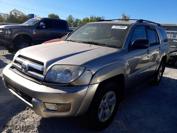 2005 Toyota 4Runner SR5 with VIN JTEBU14R850076564, listed as a Copart auction lot 72513404 with 199,135 mi miles and Clean Title. Bid and sale history available at carsss.com. Image 1.