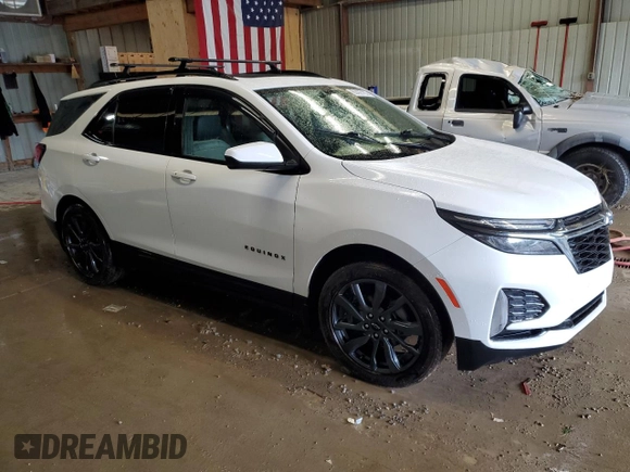 2022 Chevrolet Equinox RS with VIN 3GNAXWEV2NS103886, listed as a Copart auction lot 60428185 with Not provided miles and Salvage title. Bid and sale history available at DreamBid. Image 4.