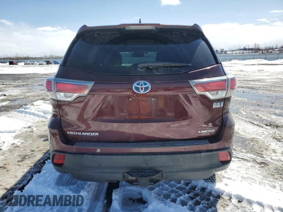 2016 Toyota Highlander Limited with VIN 5TDDCRFH0GS018564, listed as a Copart auction lot 52256205 with 230,211 mi miles and Clean title. Bid and sale history available at DreamBid. Image 6.