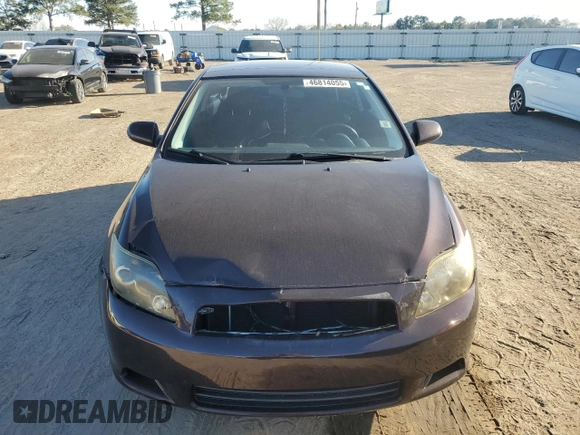 2010 Scion tC with VIN JTKDE3B75A0311156, listed as a Copart auction lot 46814055 with 104,623 mi miles and Salvage Title. Bid and sale history available at carsss.com. Image 5.