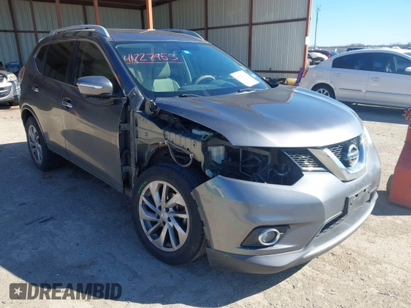 2014 Nissan Rogue SL with VIN 5N1AT2MV8EC805999, listed as a IAAI auction lot 41727953 with 187,623 mi miles. Bid and sale history available at carsss.com. Image 6.