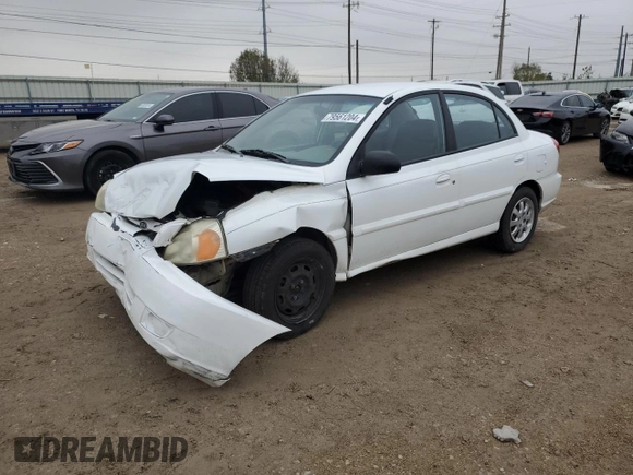 2003 Kia Rio with VIN KNADC125136274488, listed as a Copart auction lot 79561204 with 117,608 mi miles and Salvage Title. Bid and sale history available at carsss.com. Image 1.