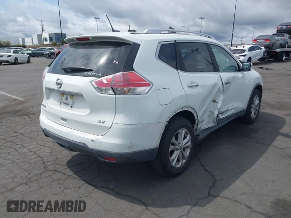 2016 Nissan Rogue S with VIN KNMAT2MT0GP643459, listed as a IAAI auction lot 41916602 with 137,687 mi miles and . Bid and sale history available at DreamBid. Image 4.