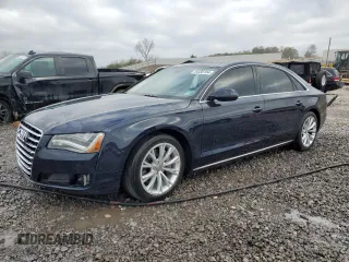 2014 Audi A8 3.0L TDI with VIN WAURMAFD0EN001880, listed as a Copart auction lot 84438164 with 197,504 mi miles and Salvage title. Bid and sale history available at DreamBid. Image 1.