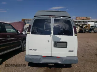 2000 GMC Savana with VIN 1GDFG15RXY1219889, listed as a Copart auction lot 76055684 with 129,427 mi miles and Salvage Title. Bid and sale history available at carsss.com. Image 6.