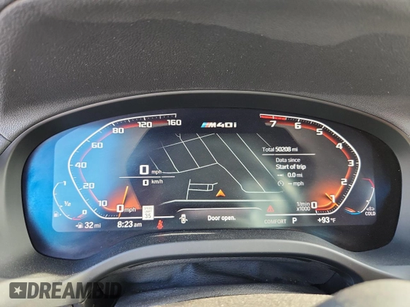 2021 BMW X4 M40i with VIN 5UX2V5C05M9F68427, listed as a Copart auction lot 64941095 with 50,208 mi miles and Salvage title. Bid and sale history available at DreamBid. Image 9.