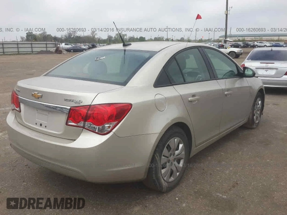 2014 Chevrolet Cruze LS with VIN 1G1PA5SH8E7230310, listed as a IAAI auction lot 16260693 with 36,756 mi miles and . Bid and sale history available at DreamBid. Image 4.
