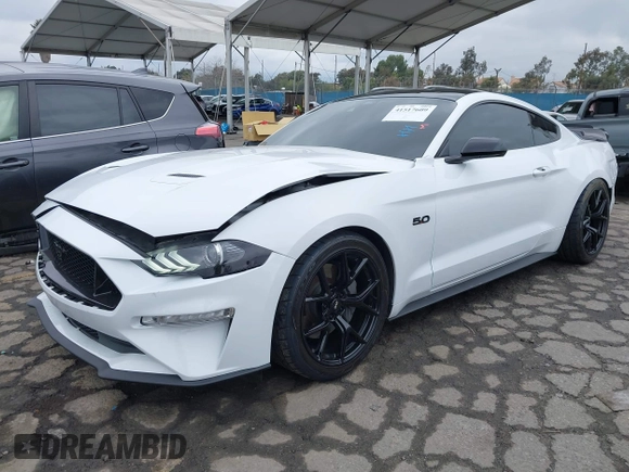 2022 Ford Mustang GT with VIN 1FA6P8CF6N5147847, listed as a IAAI auction lot 41517609 with 37,600 mi miles. Bid and sale history available at carsss.com. Image 18.