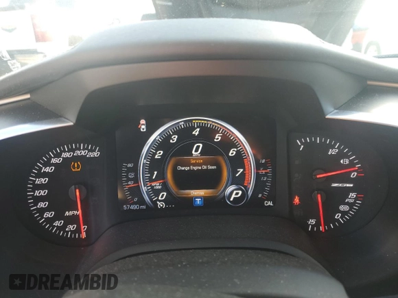2017 Chevrolet Corvette Z06 3LZ with VIN 1G1YU2D64H5605132, listed as a Copart auction lot 86913304 with 57,490 mi miles and Salvage Title. Bid and sale history available at carsss.com. Image 9.